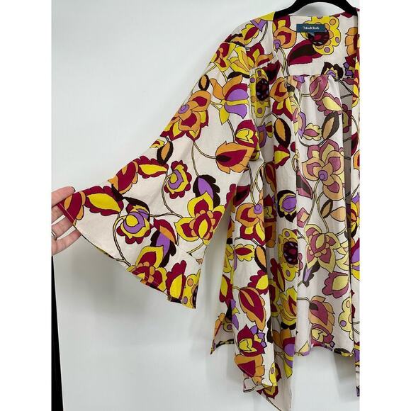 ModCloth Certainly Styled White Floral Kimono Size L/XL - Picture 6 of 9